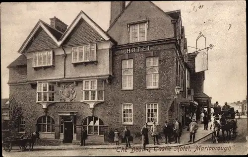 Ak Marlborough Wiltshire England, The Bear Castle-Hotel