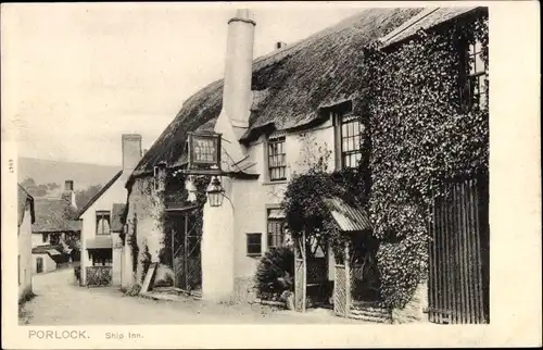 Ak Porlock Weir Somerset England, Ship Inn