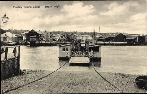 Ak Cowes Isle of Wight England, schwimmende Brücke