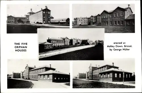Ak Ashley Down Bristol Südwestengland, fünf Waisenhäuser