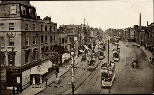 Ak Bristol Südwestengland, Old Market Street