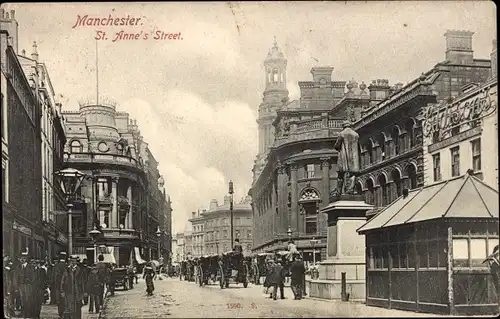 Ak Manchester England, St. Anne's Street