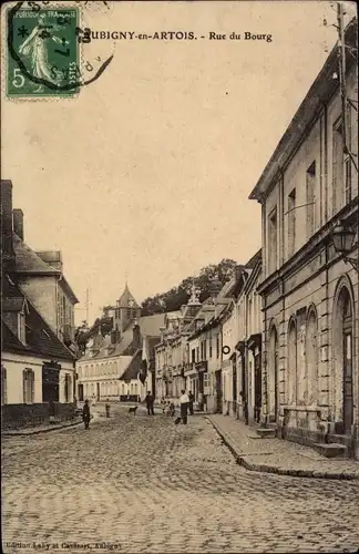 Ak Aubigny in Artois Pas de Calais, Rue du Bourg