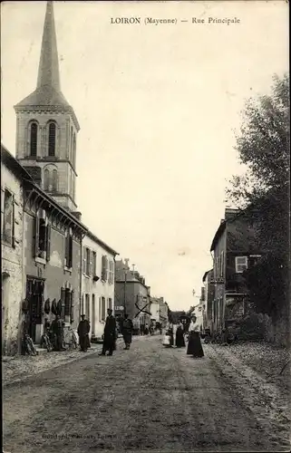 Ak Loiron Mayenne, Hauptstraße