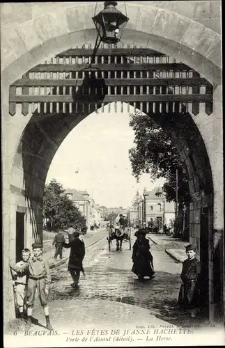 Ak Beauvais Oise, Jeanne Hachettes Feierlichkeiten, Porte de l'Assaut