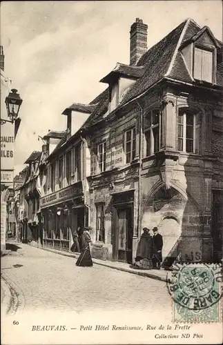 Ak Beauvais Oise, Petit Hotel Renaissance, Rue de la Frette