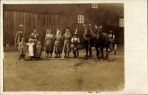 Foto Ak Stürza Dürrröhrsdorf Dittersbach in Sachsen, Bauernhof