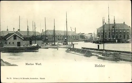 Ak Den Helder Nordholland Niederlande, Marine Werf