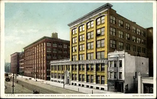Ak Rochester New York USA, State Street Factory und Hauptbüro, Eastman Kodak und Co.