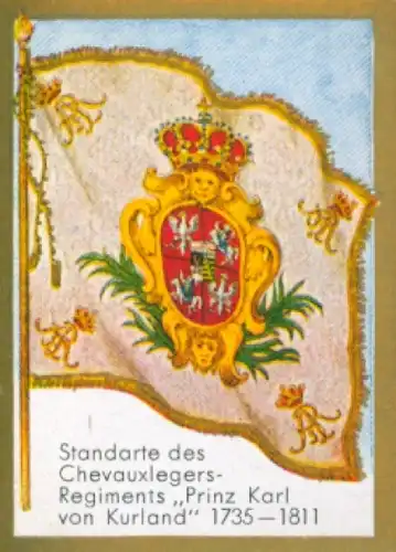 Sammelbild Historische Fahnen Bild 144, Standarte des Chevauxlegers-Regiments Prinz Karl von Kurland