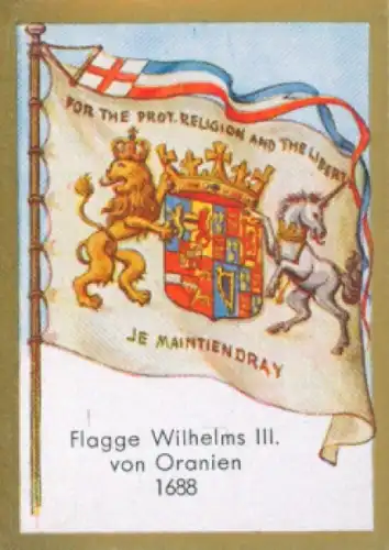 Sammelbild Historische Fahnen Bild 124, Flagge Wilhelms III von Oranien 1688