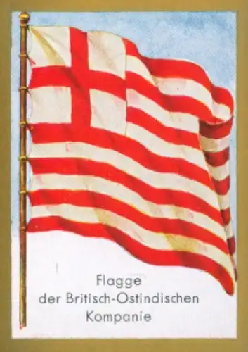 Sammelbild Historische Fahnen Bild 127, Flagge der Britisch-Ostindischen Kompanie