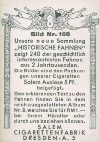 Sammelbild Historische Fahnen Bild 108, Standarte des Pfalzgrafen Johann Kasimir 1578