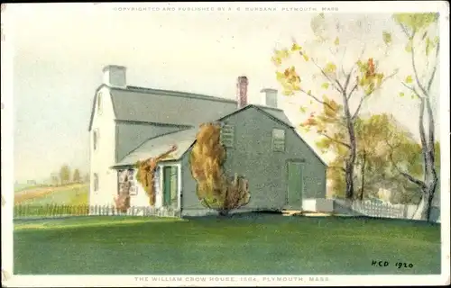 Ak Plymouth Massachusetts USA, Das William Crow House, 1664