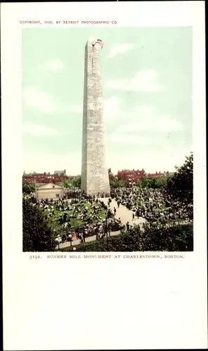 Ak Charlestown Boston Massachusetts USA, Bunker Hill Monument