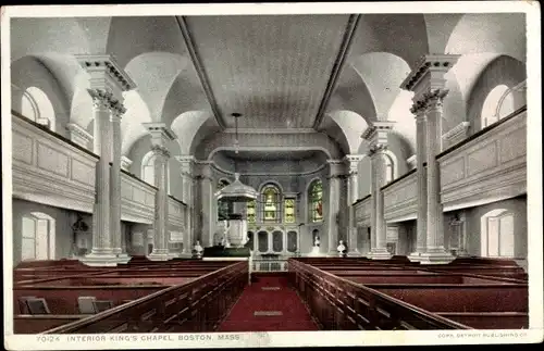 Ak Boston Massachusetts USA, Innere Kings Chapel