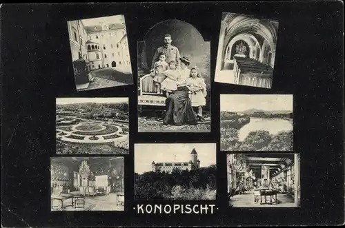 Ak Konopiště Konopischt Benešov Beneschau Reg. Mittelböhmen, Schloss, Erzherzog Franz Ferdinand