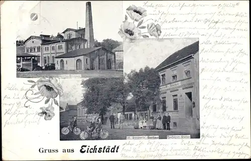 Ak Eichstädt Oberkrämer in Brandenburg, Gasthaus, Brennerei