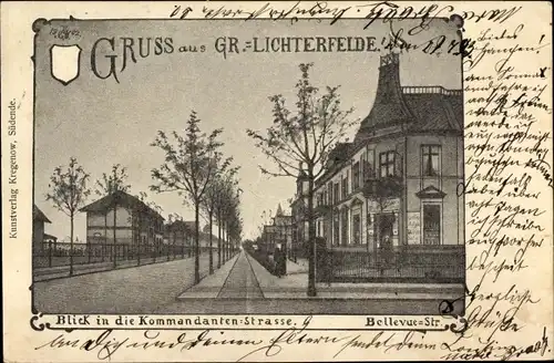 Ak Berlin Steglitz Groß Lichterfelde, Kommandanten Straße, Bellevue Straße