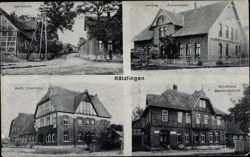 Ak Schliekau Rätzlingen in der Lüneburger Heide, Gastwirtschaft, Hofbesitzer Schierwater, Friedrichs