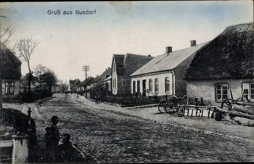Ak Busdorf in Schleswig Holstein, Straßenpartie