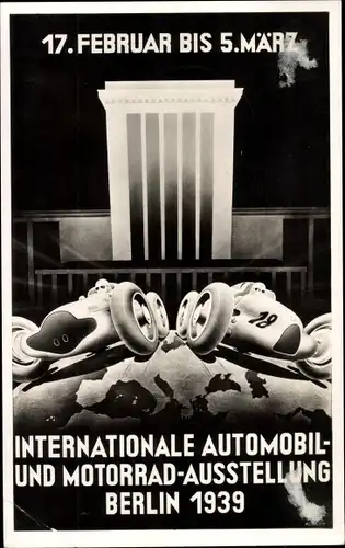 Ak Berlin Charlottenburg Westend, Internationale Automobil und Motorrad Ausstellung 1939