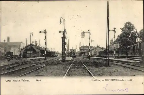Ak Roosendaal Nordbrabant Niederlande, Bahnhof