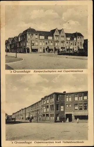 Ak's Gravenhage Den Haag Südholland, Kamperfoelieplein, Copernicuslaan, Valkenboschkade