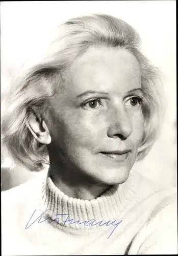 Ak Schauspielerin Elfriede Kuzmany, Portrait, Autogramm