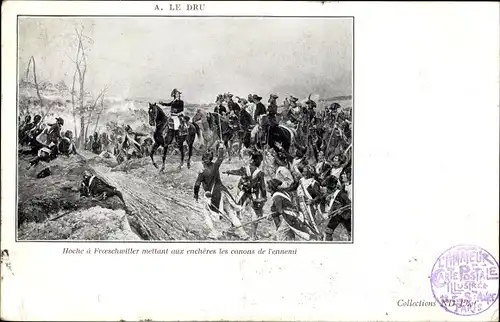 Künstler Ak Le Dru, Frœschwiller Froeschwiller Fröschweiler Elsass Bas Rhin, Schlacht 1870
