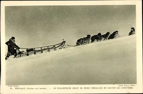 Ak Ein Missionsoblate der Unbefleckten Jungfrau Maria besucht seine Christen