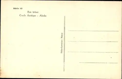 Ak Alaska USA, Polarkreis, sein Schatz