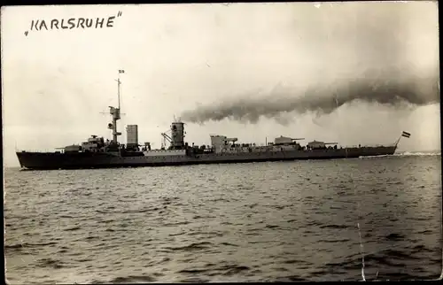 Ak Deutsches Kriegsschiff Karlsruhe
