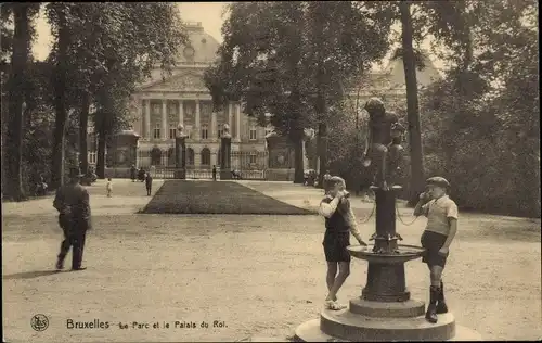 Ak Bruxelles Brüssel, Le Parc, le Palais du Roi