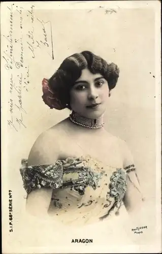 Ak Schauspielerin Aragon, Portrait, Reutlinger