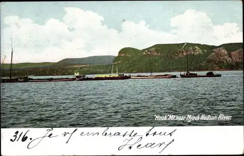 Ak Nyack New York USA, Hudson River, Hook Mt.