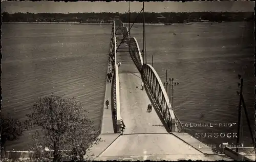 Ak Saint Louis Senegal, Brücke