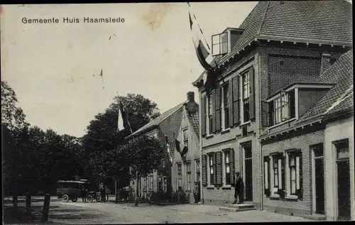 Ak Haamstede Zeeland Niederlande, Rathaus