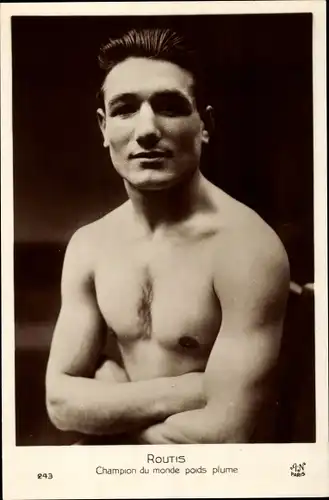 Ak Boxer Routis, Weltmeister im Fliegengewicht 1928/29