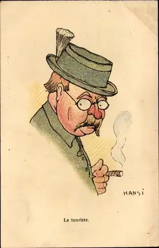 Künstler Ak Hansi, Jean Jacques Waltz, le touriste