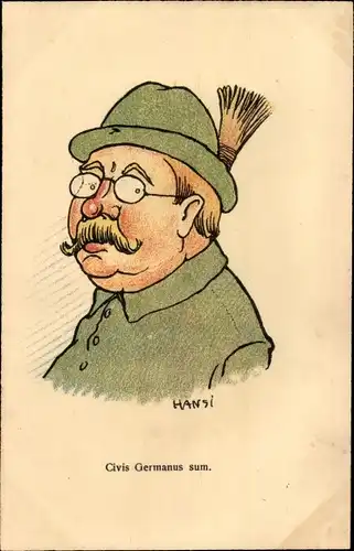 Künstler Ak Hansi, Jean Jacques Waltz, Civis Germanus sum