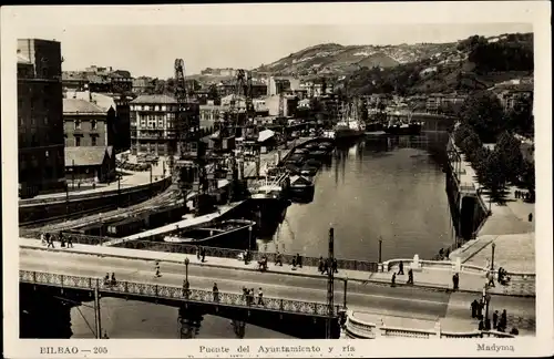 Ak Bilbao Baskenland, Rathausbrücke