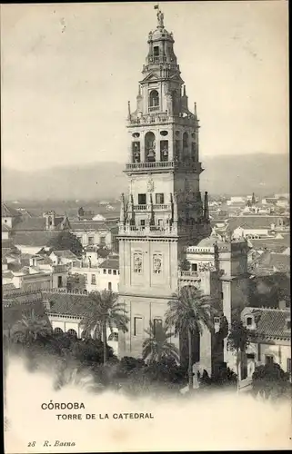 Ak Córdoba Andalusien Spanien, Turm der Kathedrale