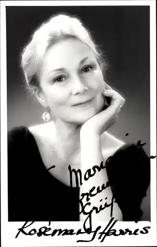 Foto Schauspielerin Rosemary Harris, Portrait, Autogramm