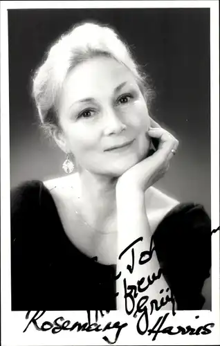 Foto Schauspielerin Rosemary Harris, Portrait, Autogramm