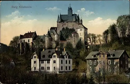 Ak Kriebstein in Sachsen, Burg Kriebstein