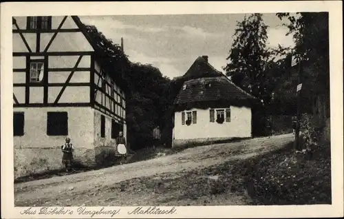 Ak Mahlitzsch Roßwein in Sachsen, Teilansicht