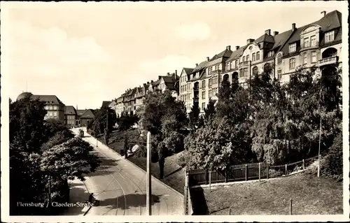 Ak Flensburg in Schleswig Holstein, Clädenstraße