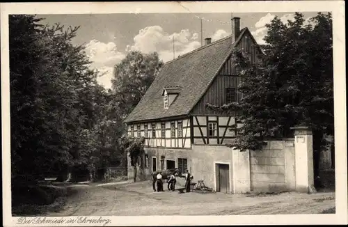 Ak Ehrenberg Kriebstein Sachsen, Schmiede