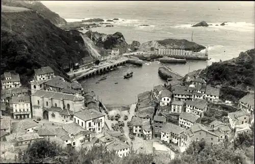 Ak Cudillero Asturias Spanien, Teilansicht, Hafen